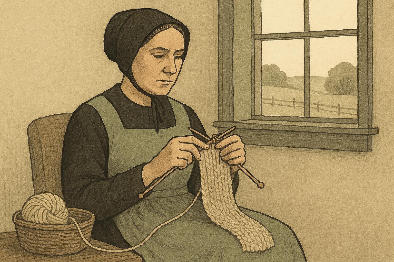 Amish Knitting Club Finds Tech-Free Wool Actually Comfier